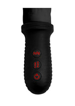8X Auto Pounder Vibrating and Thrusting Dildo with Handle - Black