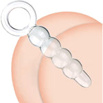 Crystal Anal Bead Butt Plug - Clear Glass Anal Plug Anal Trainer Bead Dildo Vaginal Prostate Massager Masturbation Anal Sex Toy For Men Women Couple