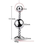Sex Toy For Men Stainless Steel Anal Plug Shape Jewelry Butt Plug Trainer Set Anal Massager Women Unisex Gay Temperature Stimulation(A)
