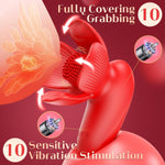 Rose Nipple & Clit Vibrator – 10 Vibration & Grabbing Modes for Sensory Pleasure