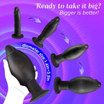 Inflatable Vibrating Anal Dildo with Suction Cup – Prostate Massager & Butt Plug