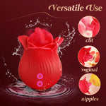 Clitoral Licking Rose Vibrator for Women, 10 Modes, Mini Nipple Stimulator.