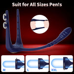 Adjustable Prostate Massager & Cock Ring – Vibrating Anal Beads for Intense Pleasure