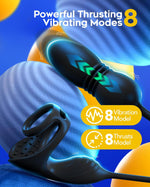 Thrusting Prostate Massager – App Control, 8 Modes, Vibrating Butt Plug & Cock Ring