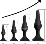 5PCS Silicone Anal Plug Set for Beginners, Men & Women - Adult Sex Toys (Black)