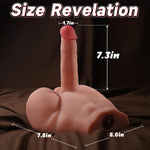 Male Torso Sex Doll with 7.3" Thrusting Dildo, Vibrating Anal & G-Spot Stimulator