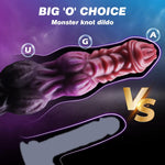 9.6" Knotted Dildo with Suction Cup, Squirting Fantasy Silicone Toy for Men & Women
