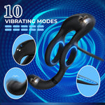 3-in-1 Vibrating Cock Ring – Clitoral Stimulator & 10-Mode Waterproof Toy