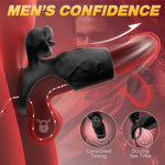 Vibrating Cock Ring with Sleeve, 9-Mode Male Extender & Clitoral Stimulator
