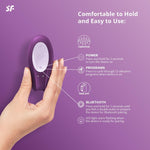 Double Joy App-Controlled Vibrator | 2 Motors | Waterproof | Rechargeable | Violet