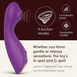 2-in-1 G-Spot & Clitoral Vibrator – 9 Suction Modes, Dildo for Women & Couples