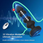 Thrusting Vibrating Prostate Massager – Remote Control Anal Plug with 10 Modes