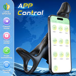 APP-Controlled Vibrating Strap-On & Anal Plug with 10 Modes, Cock Ring & Stimulator