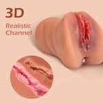 3-in-1 Male Masturbator with Realistic Mouth, Vagina & Anus for Intense Pleasure