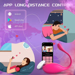 APP-Controlled Wearable G-Spot Vibrator, 10 Modes, Rose Clitoral Stimulator