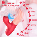 Powerful Rose Sucking Vibrator for Women – 10 Frequency Tongue Licking Toy