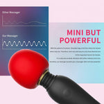 Compact Bullet Vibrator - Waterproof Mini Massager with 10 Modes & 8 Speeds (Red)