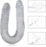 12'' Transparent Double-Ended Dildo – Flexible, Realistic & Versatile for All