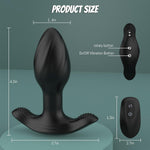 Vibrating Butt Plug Prostate Massager, 10 Modes with Remote Control for Couples