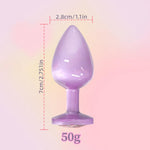Small Anal Plug for Beginners with Heart-Shaped Jewelry Base, G-Spot Toy