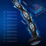 Anal Vibrator Butt Plug Silicone Vibrating Heating Shocking Anal Beads Prostate Massager G-spot Stimulation with 5 Electric Shock Intensities 10 Vibration Modes for Men Women Couples