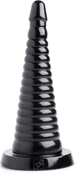 Extra-Large Ribbed Anal Plug – Tapered Cone Design for Intense Stimulation, Unisex