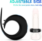 Adjustable Vibrating Penis Ring, 10 Modes, Rechargeable Silicone Sex Toy for Men        4o mini