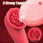 2-in-1 Rose Vibrator with 9 Modes | Clitoral, G-Spot & Nipple Stimulator for Women