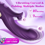 Thrusting Heated Vibrator – 10 Vibes, 7 Modes, G-Spot & Clitoral Stimulation