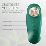3-in-1 Clitoral & G-Spot Vibrator with 10 Rotating & Tapping Vibration Modes.