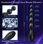 Male Anal Beads Vibrating Butt Plug – Prostate Massager with 9 Vibration Modes