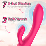 Dual-Stimulation Rabbit Vibrator - G-Spot, Clitoral & Anal Massager with 7 Modes