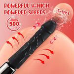 Handheld Sex Machine with Vibrator, Dildo, Anal Plugs, Thrust Modes for All