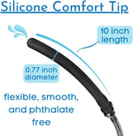 Deluxe Silicone Shower Enema Kit with Comfortable Nozzle Attachments