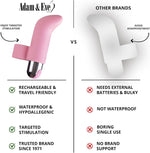 Rechargeable Silicone Finger Vibrator – 10 Speed Waterproof Bullet Stimulator