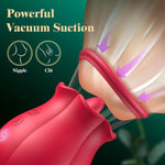 3-in-1 Rose Sucking Vibrator – Clit, Nipple & G-Spot Stimulator with 360° Rotation