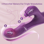 Clitoral Thumping Rabbit Vibrator for Women, G-Spot & Clit Stimulation, 3x5x10 Modes