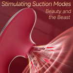 3-in-1 Rose Vibrator with 10 Suction & Thrusting Modes, Wearable G-Spot Clit Stimulator