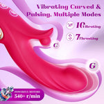 Thrusting Rabbit Vibrator for Women - 10 Vibration & 7 Thrust Modes, Heating