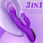 Thrusting Rabbit Vibrator with Bunny Stimulator – 9 Vibration & 9 Thrust Modes