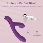 Come-Hither Rabbit Vibrator with Suction & 10 Vibration Modes for Clitoral & G-Spot