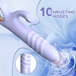 Thrusting Rabbit Vibrator – 10 Vibration & Thrust Modes for G-Spot & Clitoral Pleasure