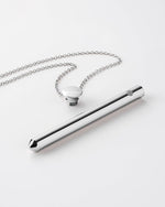 Elegant Vibration Necklace – Discreet Wearable Massager for Luxury Pleasure, Silver