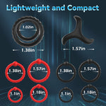 10-Piece Soft Silicone Cock Ring Set for Men – Stretchy Erection Enhancer