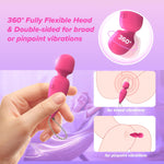 Rechargeable Mini Wand Vibrator – 10 Modes, Quiet & Waterproof Clitoral Stimulator