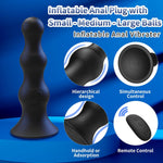 Remote Inflatable Anal Vibrator with 10 Modes & Prostate Massage for Men & Women