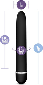 Luxuriate Satin Smooth Wand Vibrator – Powerful Clitoral & G-Spot Stimulator (Black)