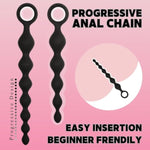Anal Training Set 6 Pcs Combo Set Anal Plug Anal Beads Size Range From Small To Medium Variant Bead Shape Combination