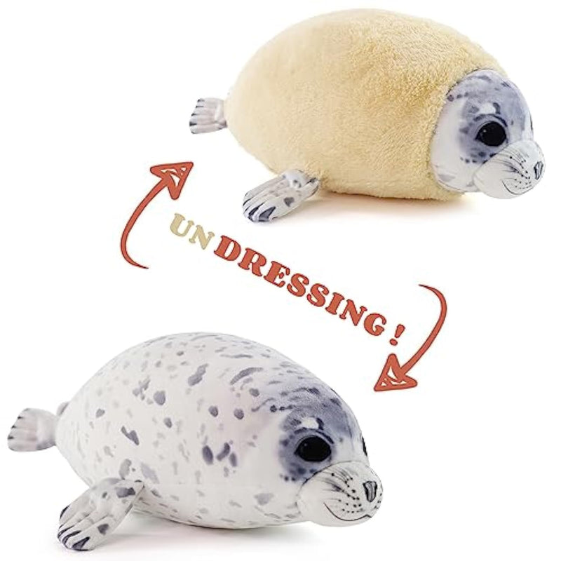 20" Chubby Blob Seal Pillow Soft Plushies, Cute Ocean Stuffed Animals Plush Toy, Room Decor,Throw Pillow Doll Big Plush Toys Gift For Girlfriend,Boys, Girls (Medium(20 In))