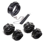 Adjustable Padded Leather Restraints Set for Intimate Play
